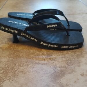 Palm Angels Black Women's Slippers With Low Heel Size 7.5/8 US